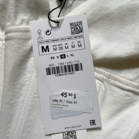 Zara Linen Blend Corsetry-Inspired Top - Picture 10 of 10